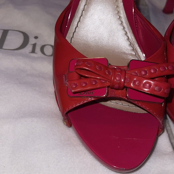 Christian Dior Preloved candy slide crimson size 41 color is pink n reddish.. - Picture 2 of 9